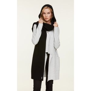 Soia & Kyo Black and Gray Scarf with Hood